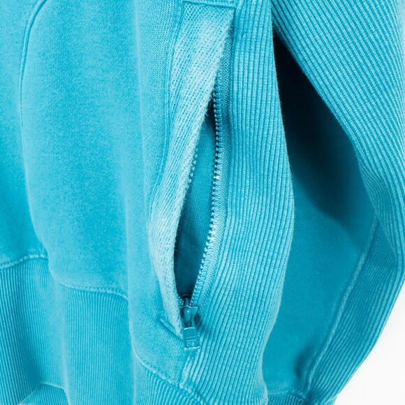 Duluth Trading Co Souped Up Funnel Neck Sweatshirt Womens Large Teal Blue 29715 - Picture 7 of 16